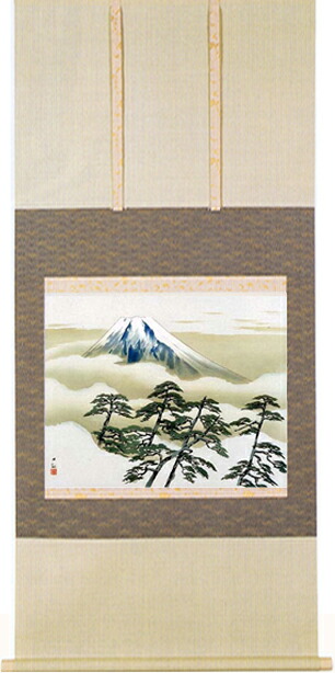 楽天市場】掛軸 大開運松に鷹(だいかいうんまつにたか) - 松尾真雪筆