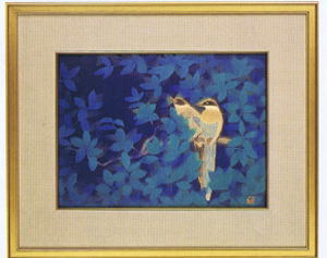 楽天市場】平山郁夫 絵画 尾長鳥（6号） 送料無料 【複製】【美術印刷