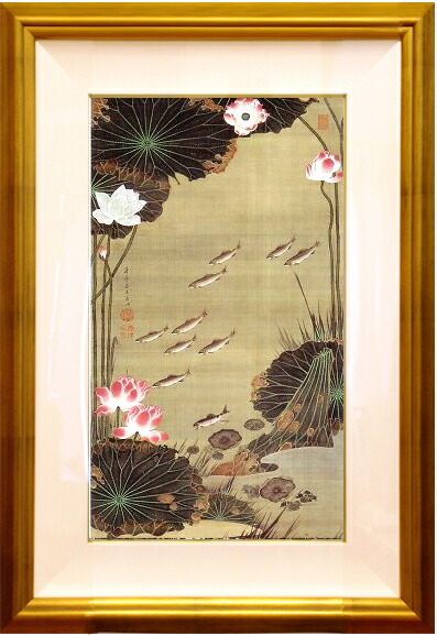 楽天市場】日本画・日本画家・『紫陽花双鶏図』伊藤若冲シルク