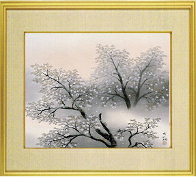 楽天市場】横山大観 「 夜桜 」( 左隻 ) 彩美版 シルクスクリーン 併用