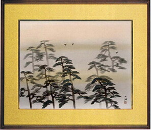 横山 大観、涛春、非売品、限定レゾネ、新品額装付、画集画、状態良好 横山 大観、涛春、非売品、限定レゾネ、新品額装付、画集画