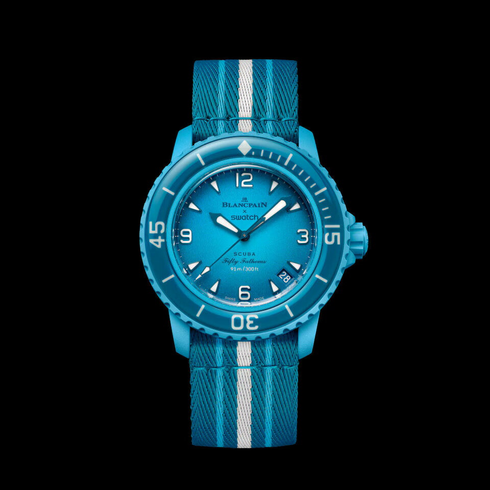 Blancpain Swatch Bioceramic Scuba Fifty Fathoms Collection BLUE LAGOON ブランパン スウォッチ コレクション ブルーラグーン SO35L40