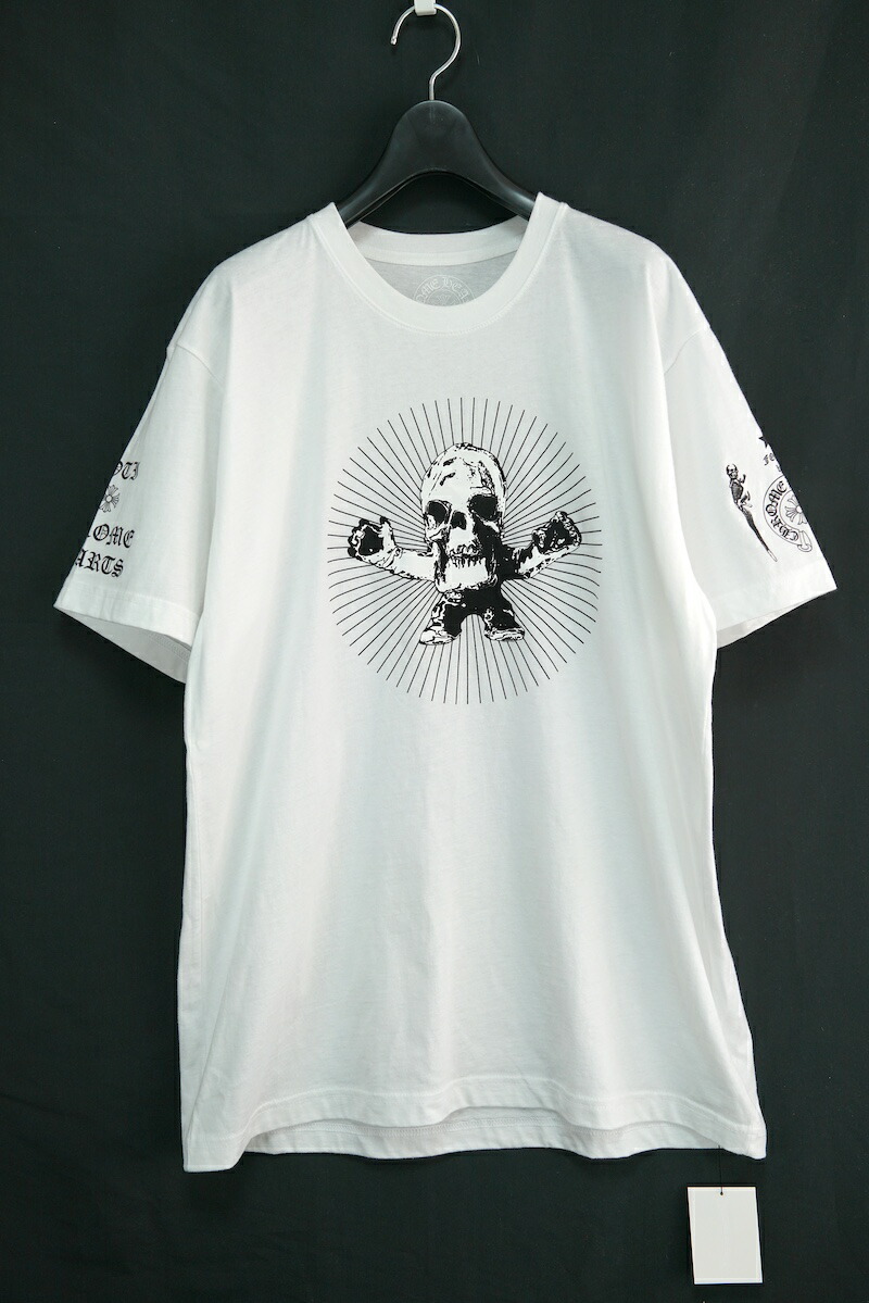 CHROME HEARTS FOTI クロムハーツ フォティ Tシャツ ロゴ プリント 半袖Tシャツ ホワイト XLサイズ【中古】新古品コンディション 当社が定める基準N ：未使用品 S ：未使用、ま