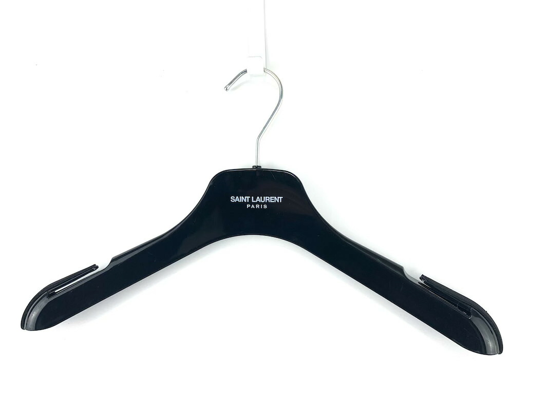 SAINT LAURENT サンローラン プラスチック ハンガー ブラック 全長約40cm 【中古】コンディション 当社が定める基準N ：未使用品 S ：未使用、または未使用に近い A ：状態が良好な