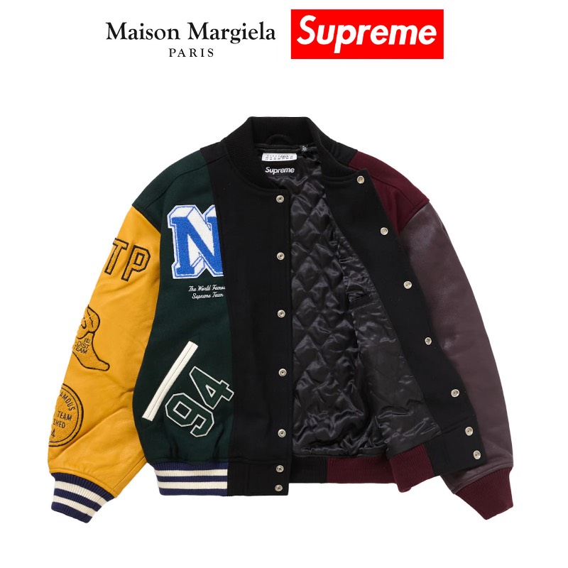24SS Supreme MM6 Maison Margiela Split Varsity Jacket Multicolor シュプリーム MM6 メゾン マルジェラ スプリット バーシティ ジャケ