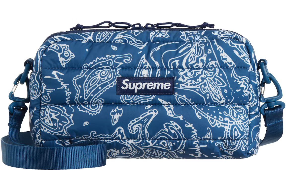 楽天市場】Supreme Puffer Side Bag Blue Paisley シュプリーム