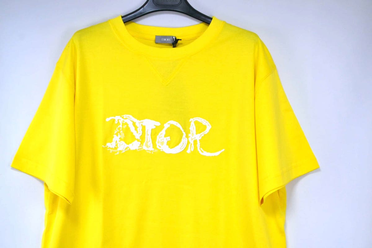 DIOR×PETER DOIG OVERSIZED イエロー TEE オーバーサイズ半袖Tシャツ