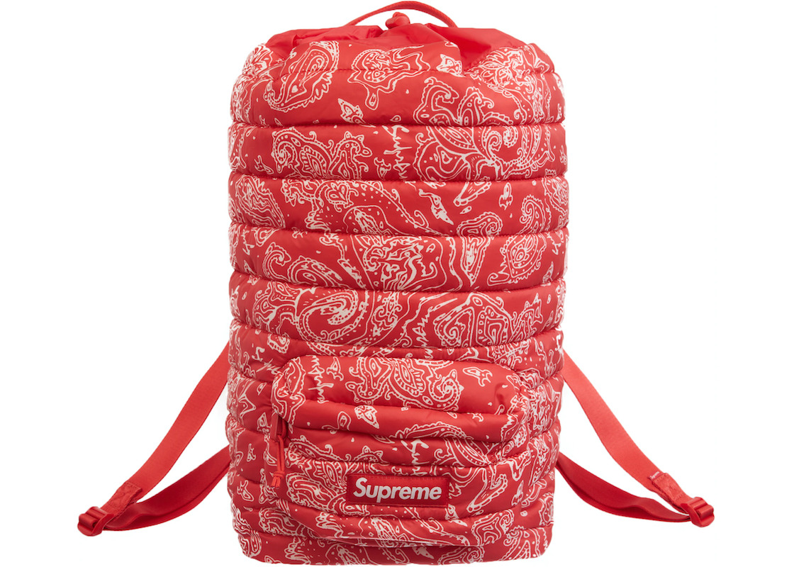 楽天市場】Supreme Puffer Backpack Red Paisley シュプリーム