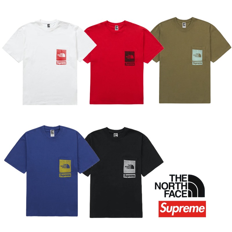 シュプリーム x ザノースフェイス★プリントポケットTシャツ Supreme シュプリーム 2023SS The North Face Printed Pocket