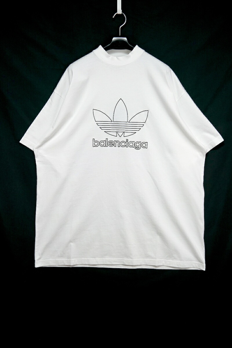 楽天市場】【中古】BALENCIAGA××adidasロゴ刺繍Tシャツ 723976