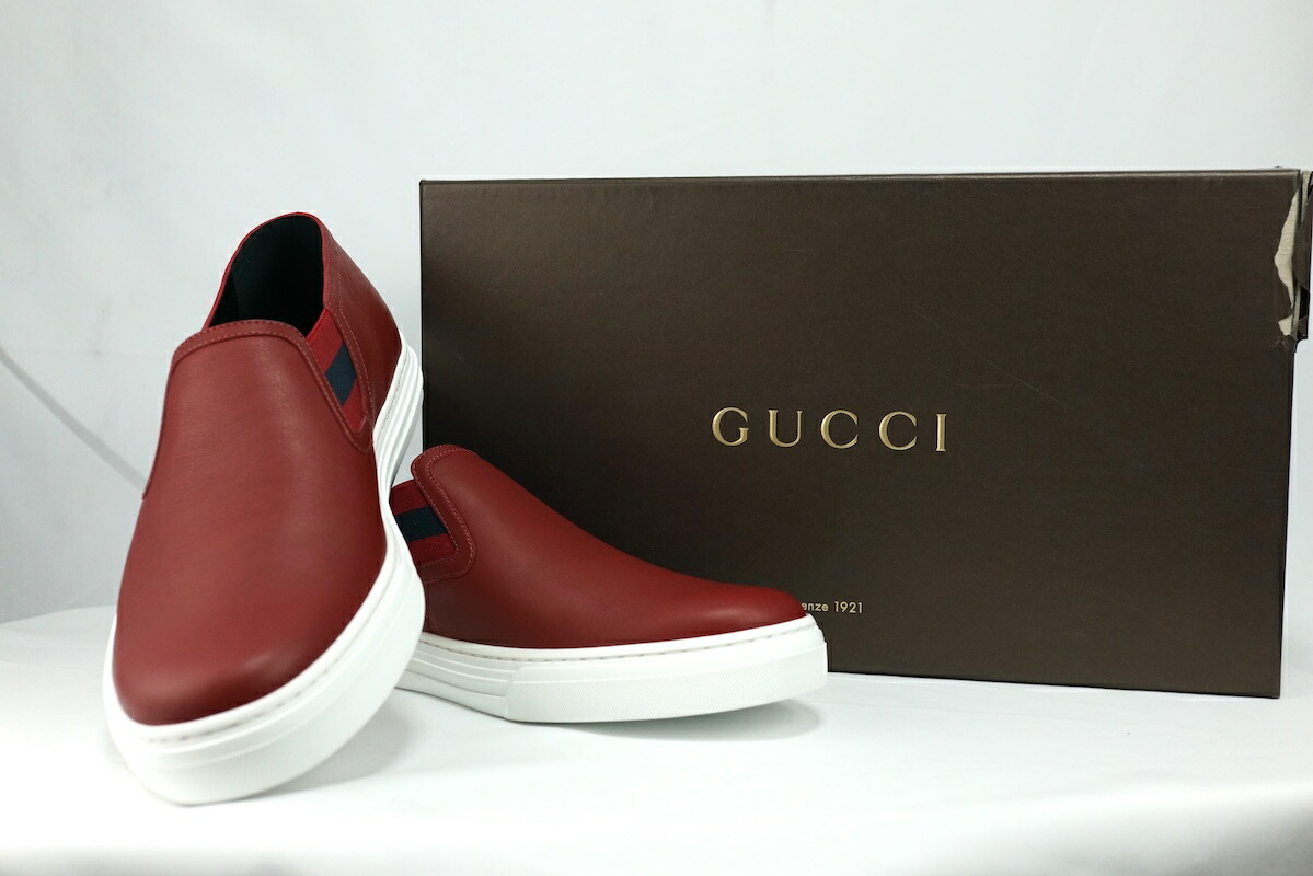 GUCCI スリッポン 38 中古・古着通販】GUCCI (グッチ) GUCCI スリッポン レッド