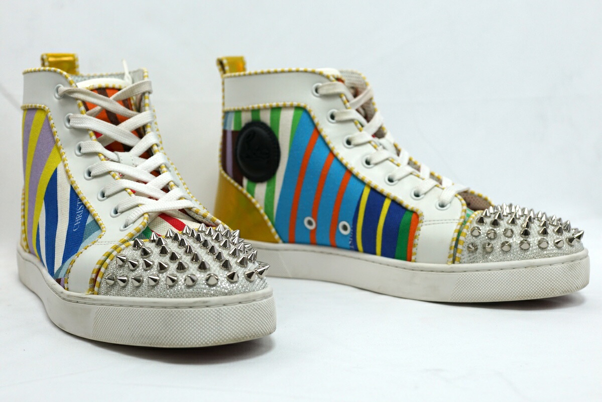 【値下げOK⭐︎】Christian Louboutin ハイカットスニーカー Christian Louboutin クリスチャンルブタン LOUIS FLAT SPIKES
