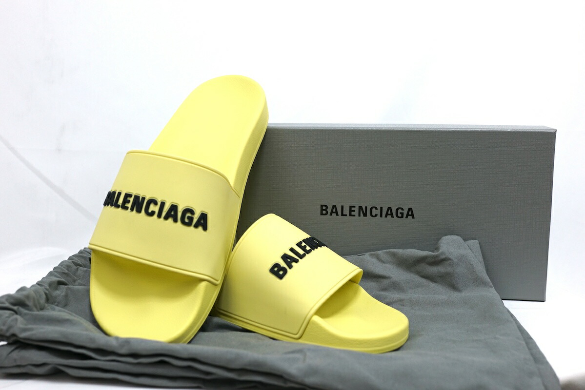楽天市場】BALENCIAGA【バレンシアガ】POOL SLIDE RUBB LOGO