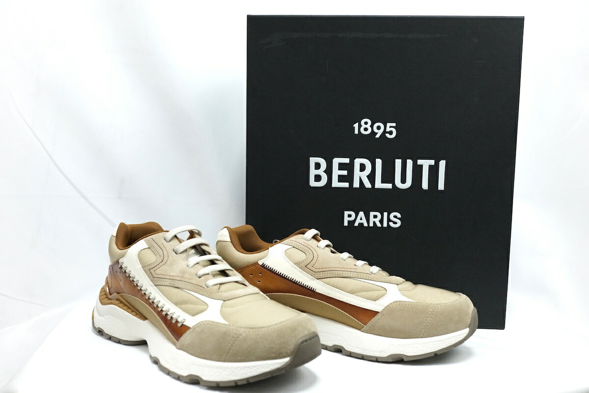 【Berluti】スエードカーフレザー＆ナイロン スニーカー 全5色 Berluti】スエードカーフレザー＆ナイロン スニーカー 全5色