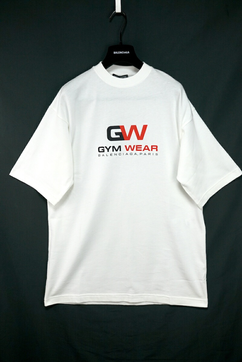 M新品 20AW BALENCIAGA GYM WEAR Tシャツ バレンシアガ 早期完売☆BALENCIAGA GYM WEAR ラージフィット Tシャツ/New