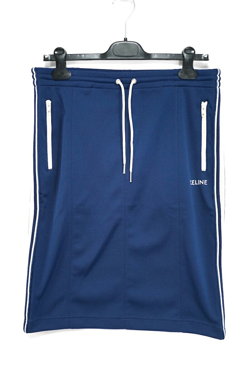 【美品】CELINEセリーヌサイドラインスカート　ネイビー 楽天市場】セリーヌ CELINE サイズ:S 2Z479186V ジャージミニ