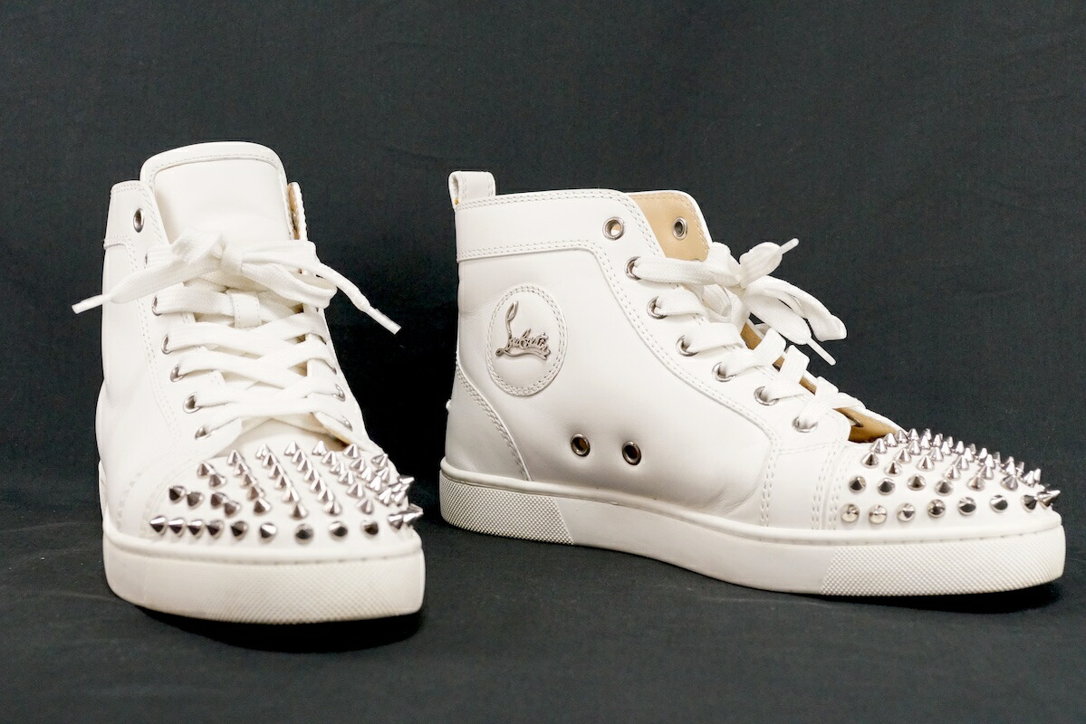Christian Louboutin ホワイト ハイカットスニーカー　41 中古・古着通販】Christian Louboutin (クリスチャン・ルブタン