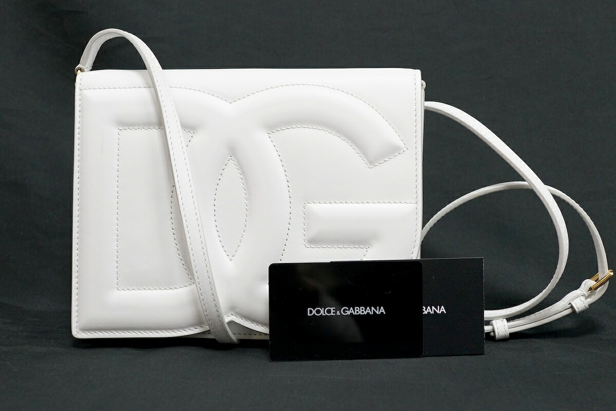 DOLCE＆GABBANA ドルチェ＆ガッパーナ DGロゴタイプ クロスボディバッグ ショルダーバッグ 白いこと BB7287 AW5761【中古】新古品