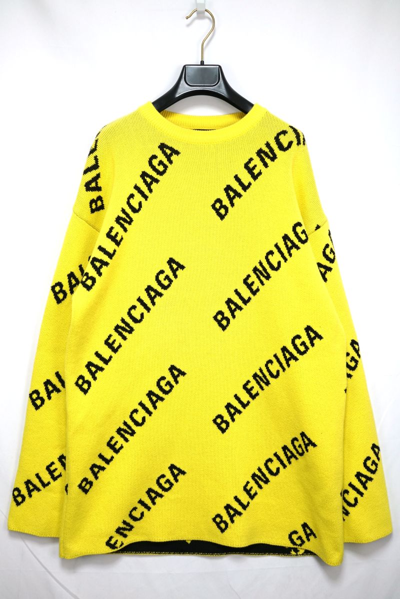 バレンシアガ　オールオーバーロゴセーター BALENCIAGA バレンシアガ ニット オールオーバー ロゴ セーター