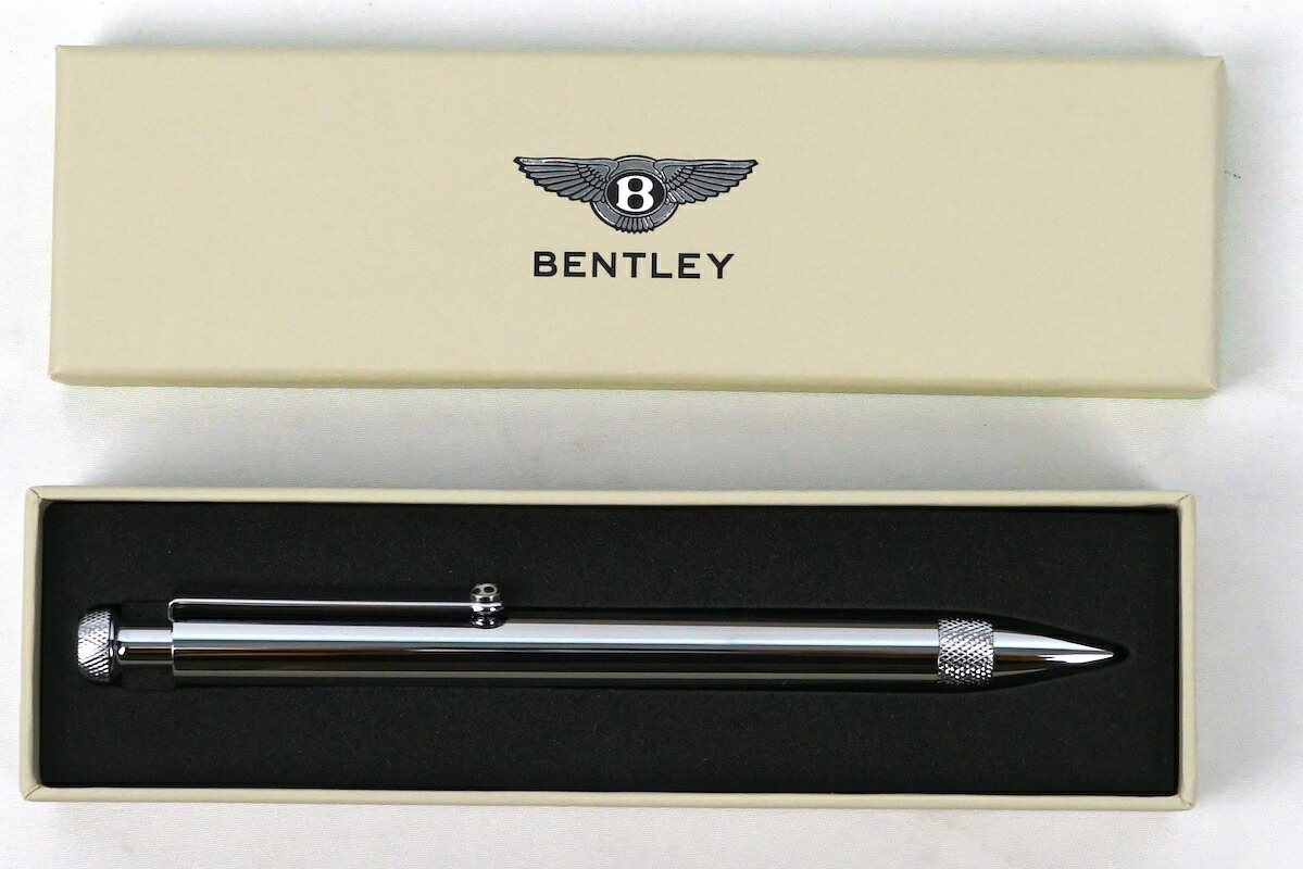 BENTLEY ベンお盆 MOTORS LIMITED BL1924 BALLPOINT PEN CHROME ボールペン しろがね色 非売品 【中古】新古品