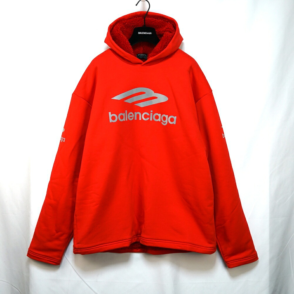 BALENCIAGA バレンシアガ 3B スポーツ アイコン スキー パーカー 裏起毛 ロッソ サイズ2 サイズ3 サイズ4 773685TPVQ6【中古】新古品｜OPINION COSMETIC 34,320円