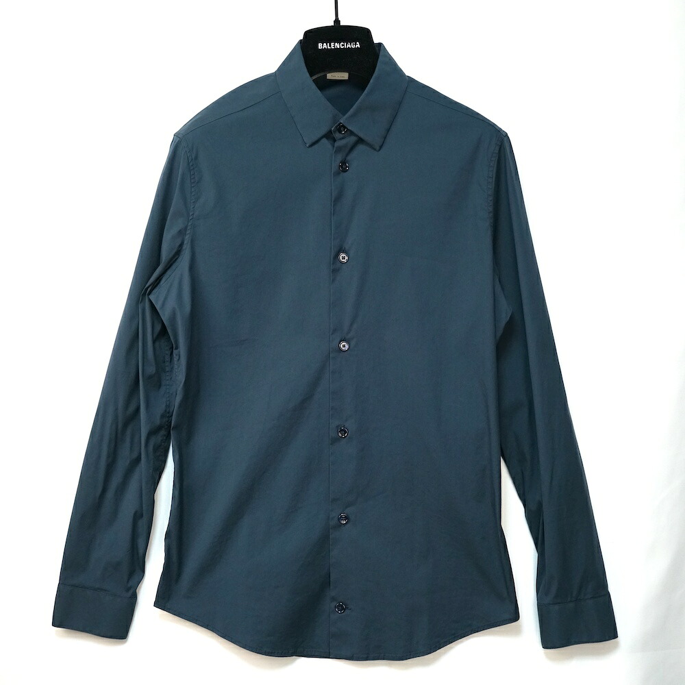 BALENCIAGA バレンシアガ 心地好い 伸ばすこと ティーシャツ ロング衣袂 綿織物 ナイロン ポリウレタン 37大いさ 米国海軍 301995 TCB09【中古】