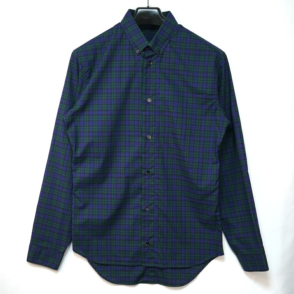 DIOR HOMME ディオールオム ボタンダウン チェック コットン シャツ ロングスリーブ 37サイズ パープル グリーン 533C520A3373【中古】｜OPINION COSMETIC