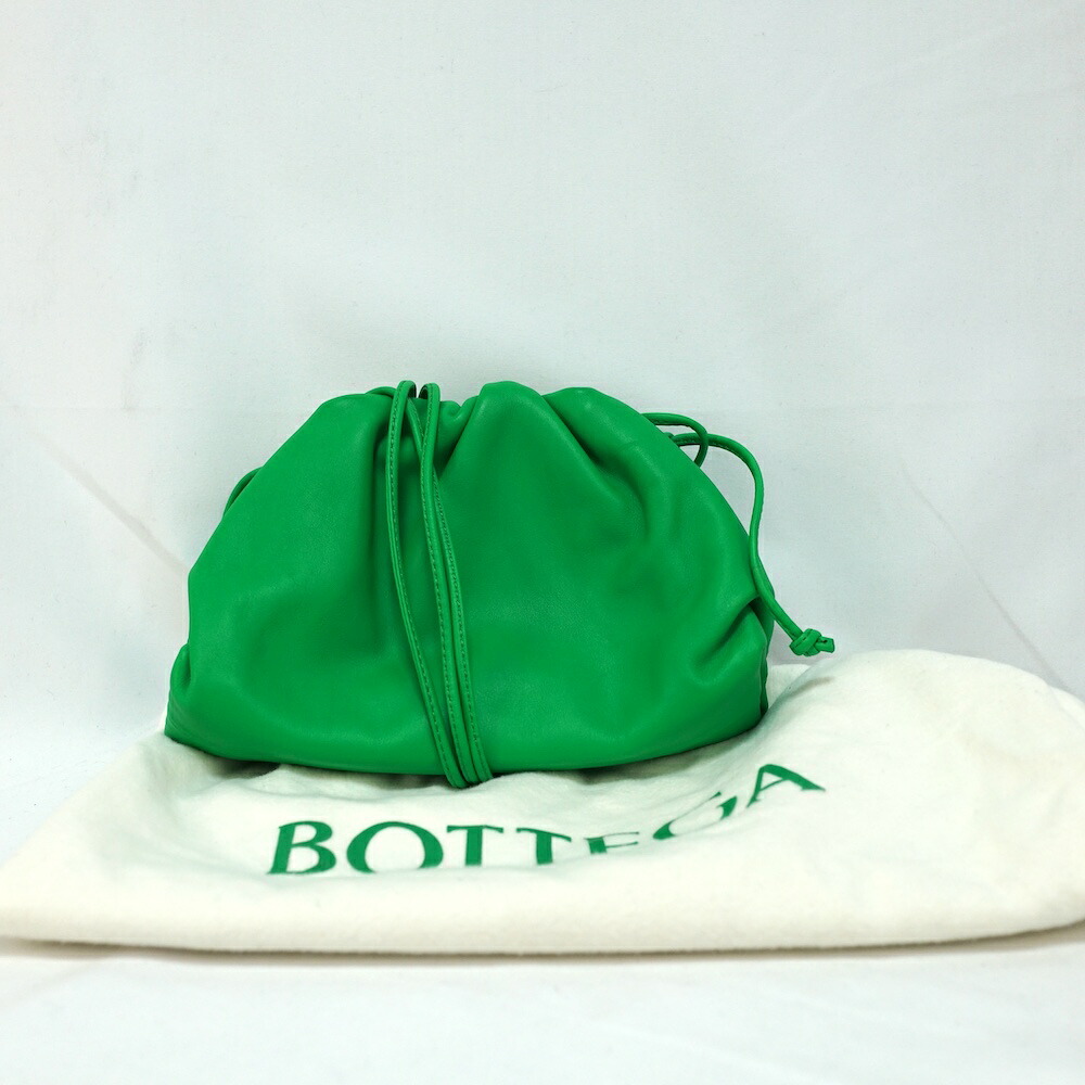 BOTTEGA VENETA ボッテガヴェネタ THE POUCH 20 ザ ポーチ 20 パラキート グリーン レザー ショルダー バック 585852 VCP40 【中古】新古品｜OPINION COSMETIC