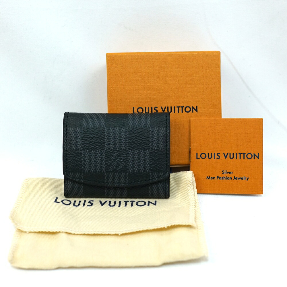 LOUIS VUITTON ルイヴィトン ダミエ グラフィット カフス ケース ブラック 【中古】新古品｜OPINION COSMETIC