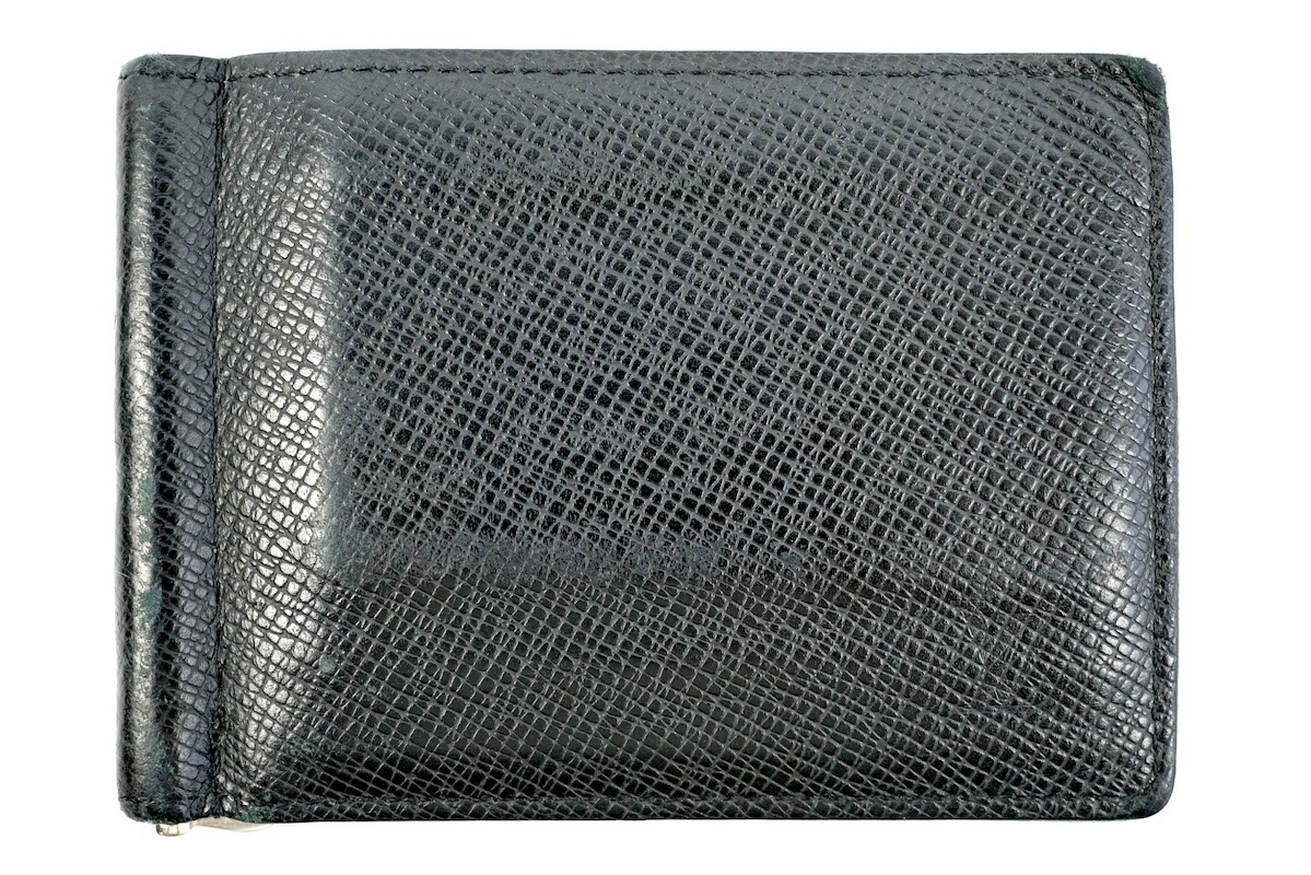 LOUIS VUITTON ルイヴィトン タイガ レザー マネークリップ 2つ折り 財布 ショート ウォレット ブラック M62978 【中古】|OPINION COSMETIC