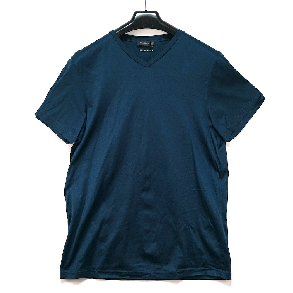 JIL SANDER ジルサンダー 綿織物 Vのど首 プルオーバー 青色系 S大きさ 709002 MB245008【中古】