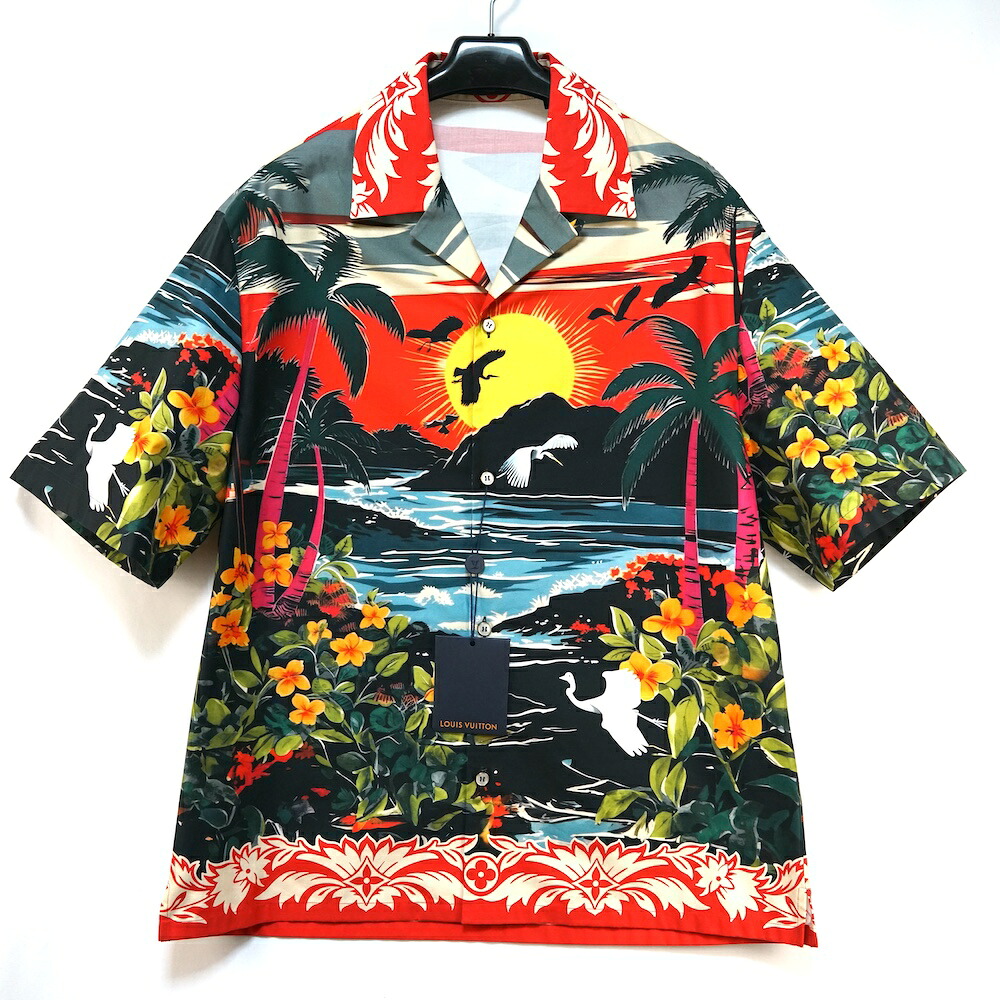 24AW LOUIS VUITTON Printed Short-Sleeved Cotton Shirt in multicolor ルイヴィトン プリントショートスリーブコットンシャツ アロハシャツ マルチカラー Mサイズ RM242MM KIS HRS12W【中古】新古品|OPINION COSMETIC