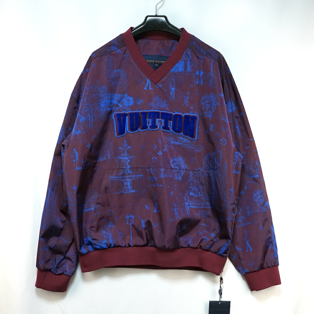25SS LOUIS VUITTON ルイヴィトン VUITTON ロゴ プリント ナイロン プルオーバー バーガンディー 48サイズ RM251MM RBL HSB14W【中古】新古品｜OPINION COSMETIC