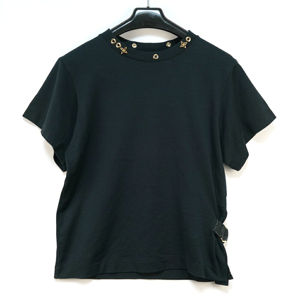 LOUIS VUITTON ルイヴィトン サイドストラップティーシャツ 黒いこと モノグラム惹き付ける S大いさ RW191W JG2 FGTS03【中古】