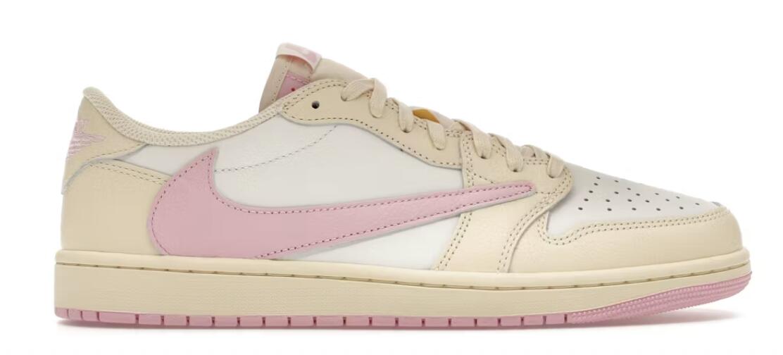 Travis Scott Nike Air Jordan 1 Retro Low OG Muslin Shy Pink トラヴィススコット ナイキ エアジョーダン1 レトロ 置き目 OG メリンス 気が小さいサクラ色 IQ7604-100【中古】新古品
