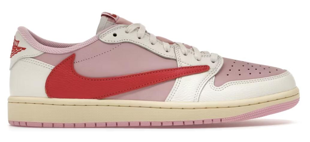 Travis Scott Nike Air Jordan 1 Retro Low OG Sail Tropical Pink トラヴィススコット ナイキ エアジョーダン1 レトロ 置き目 OG セイル トロピカルサクラ色 IQ7604-101【中古】新古品