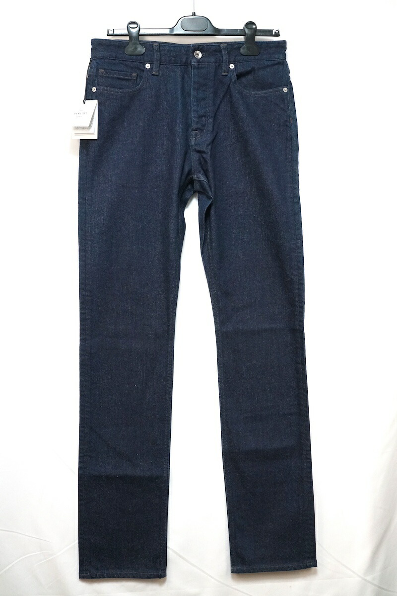 BERLUTI PARIS 1895 ベルルッティ Slim Denim Pants スリム デニム ボタンフライ パンツ ダーク インディゴ 48サイズ 50サイズ R27TDU52DABX【中古】新古品|OPINION COSMETIC