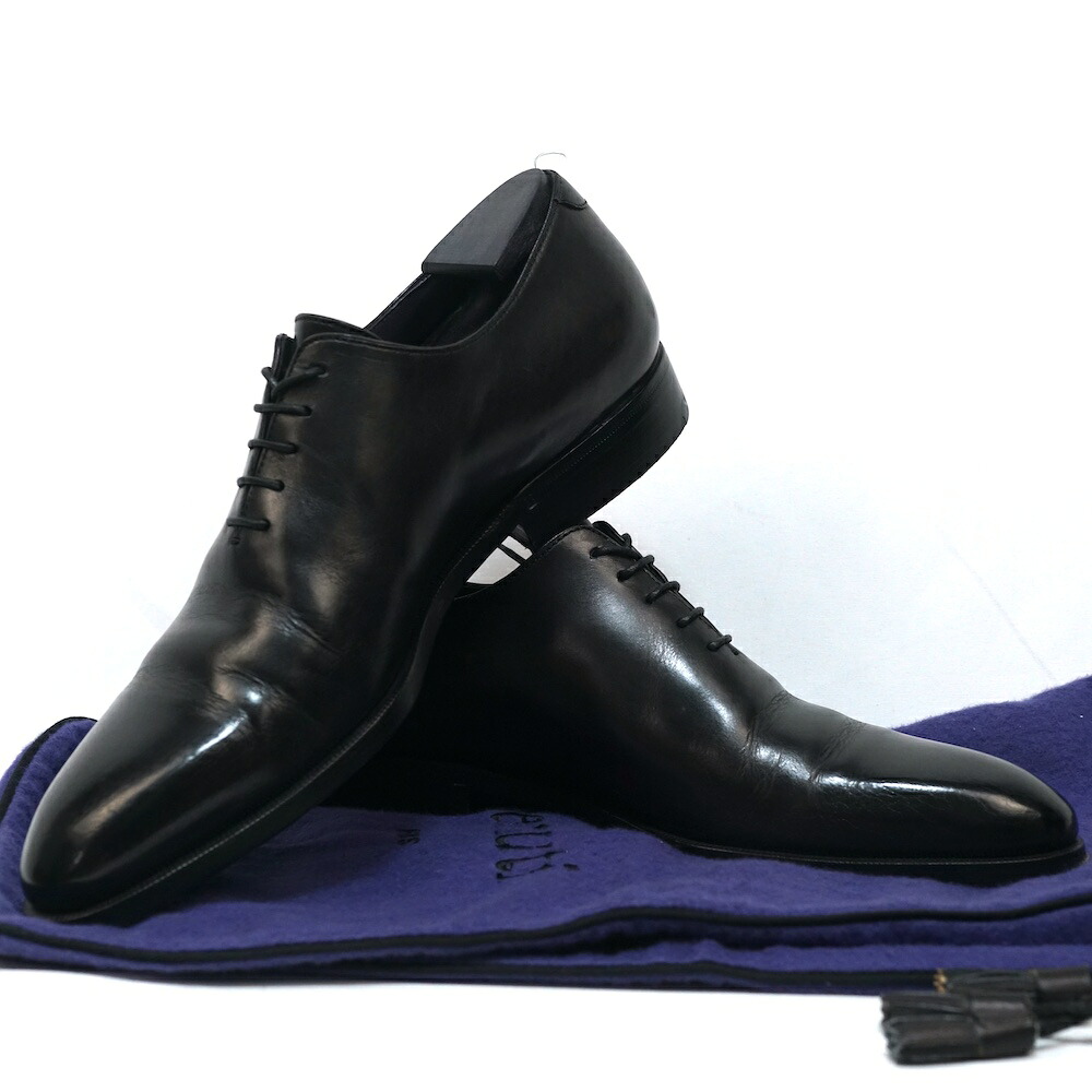 Berluti ベルルッティ パティーヌ加工 ホール カット デザイン アレッサンドロ レザー シューズ ガレ ブラック 6.5サイズ（約26cm） BRS4505【中古】｜OPINION COSMETIC