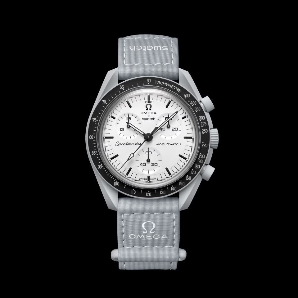 Swatch OMEGA BIOCERAMIC MoonSwatch 1965 Gray/White スウォッチ オメガ バイオセラミック ムーンスウォッチ 1965 グレー/ホワイト SO33M106【中古】新古品