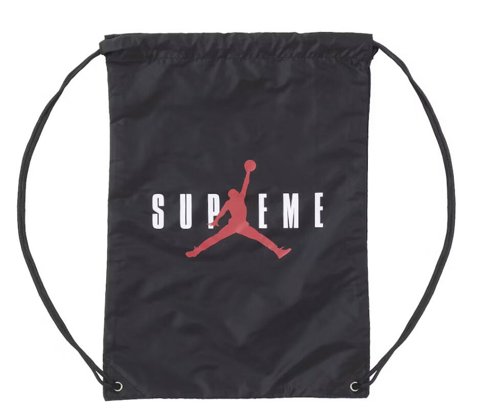 FW24 Supreme x Jordan Drawstring Bag Black シュプリーム x ジョーダン ドローストリング バッグ ブラック【中古】新古品｜OPINION COSMETIC