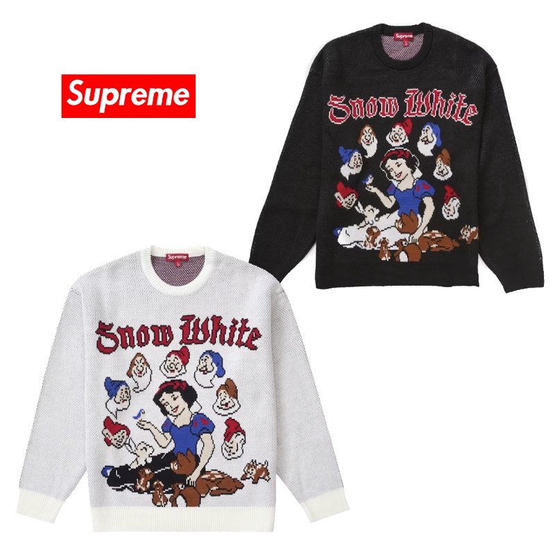 FW24 Supreme Snow White Sweater シュプリーム 白いもの 白いこと 白雪姫 プルオーバー 【中古】新古品