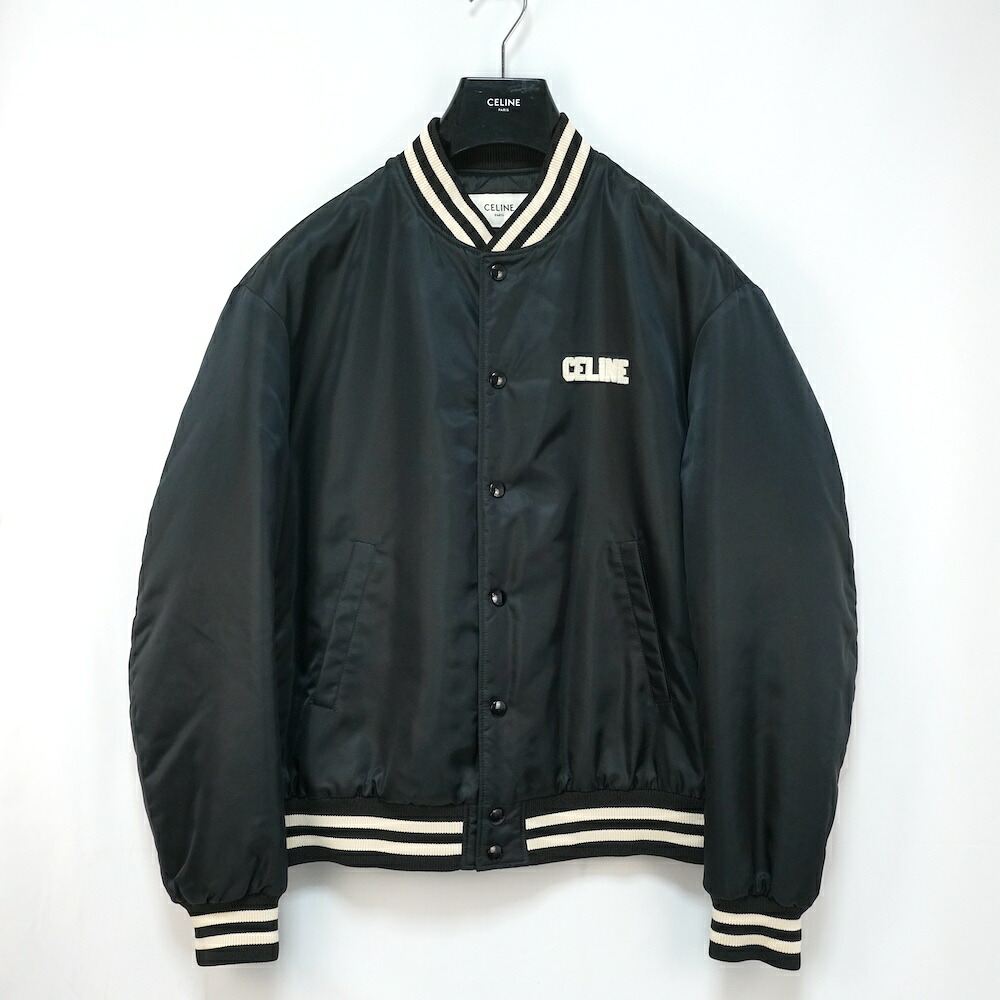 2024AW CELINE セリーヌ ルーズ テディ ナイロン ブルゾン 44サイズ ブラック 2W22C227R【中古】