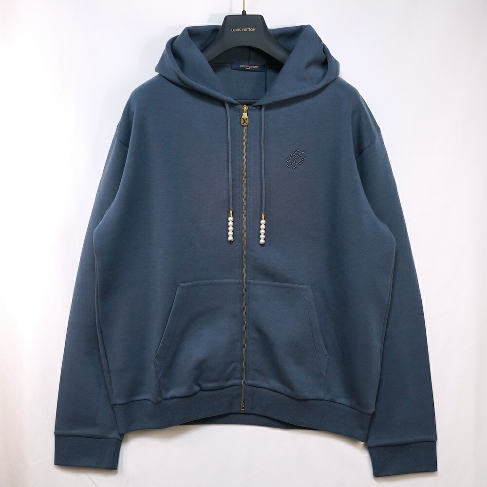 Louis Vuitton ★コットンフーディ★完売品★ グラフィックインターシャ ジップコットンフーディ ジップアップ