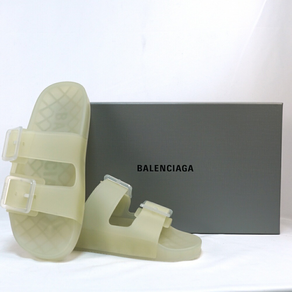 楽天市場】BALENCIAGA【バレンシアガ】POOL SLIDE RUBB LOGO SANDALS