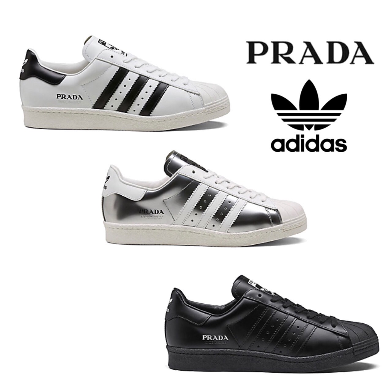 adidas Prada Superstarコラボスニーカー-