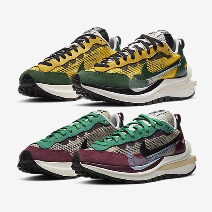 NIKE &times; sacai vapor waffle ナイキ&times;サカイ　ヴェイパーワッフル　ツアー イエロー ＆ ジョージ グリーンセイル、ストリング & ブラック ヴィランレッド【中古】新古品｜OPINION COSMETIC