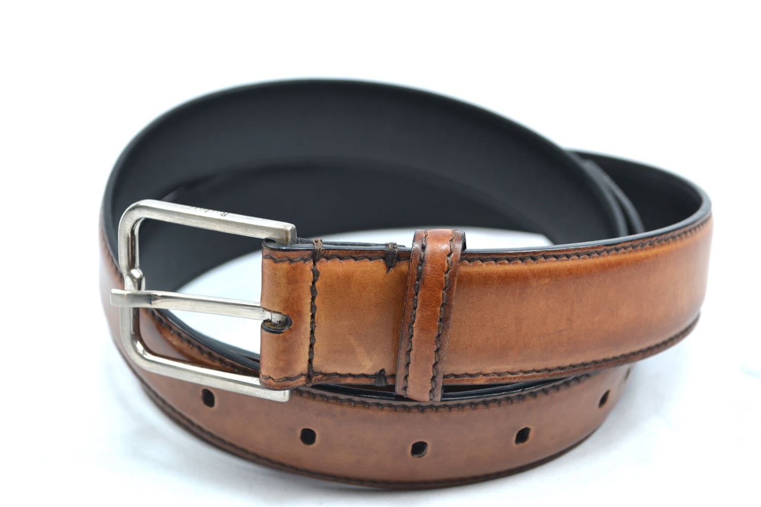 【在庫一掃】BERLUTI ベルルッティ 希少　GASPARD M GANエッセンス　レザーベルト　32mm 95PINI N C SMETIC