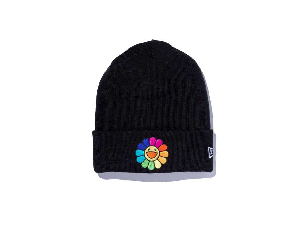 NEW ERA TAKASHI MURAKAMI Basic Cuff Knit FLOWER BLACK  Black ニューエラ ベーシック カフ ニット フラワー ブラック  ブラック【中古】新古品