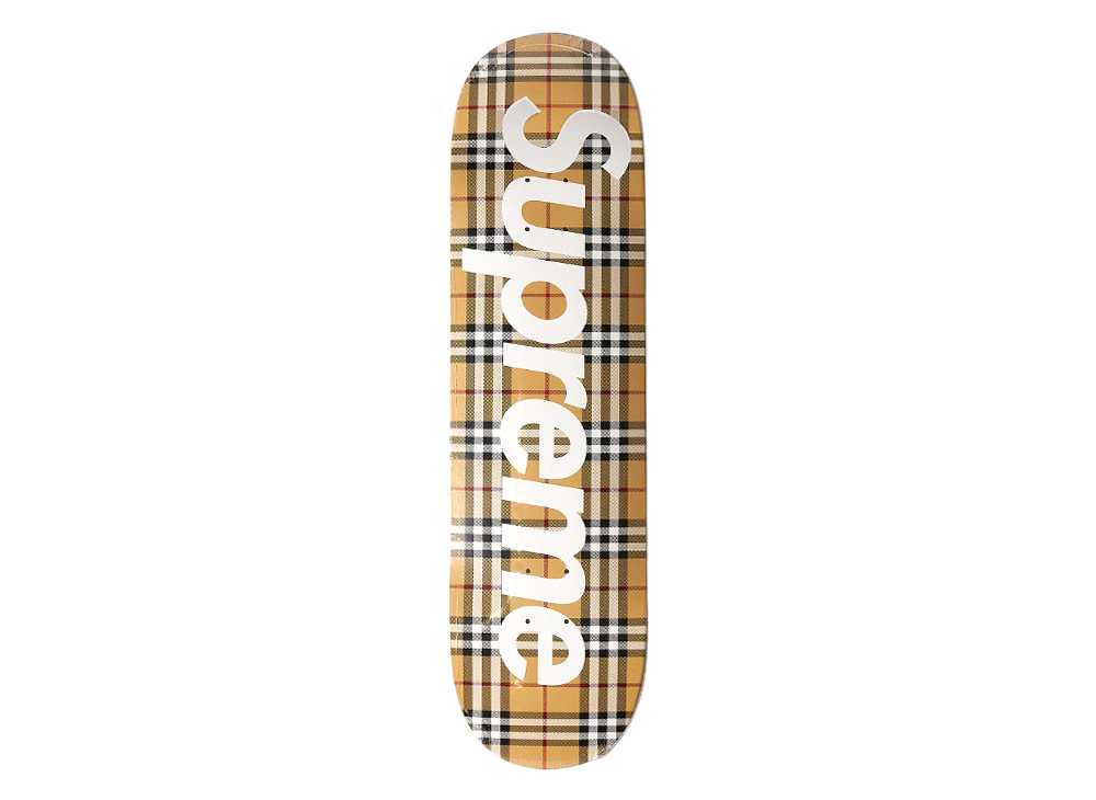 Supreme × Burberry スケートボード板-