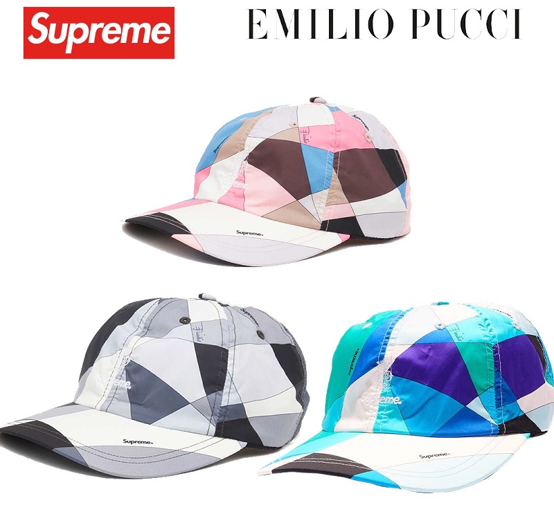 21SS Supreme x Emilio Pucci 6-Panel シュプリーム&times; エミリオプッチ　6-パネル　キャップ　選べるカラー【中古】新古品｜OPINION COSMETIC